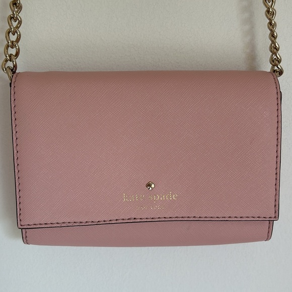 kate spade Handbags - Kate Spade Light Pink Purse Small Gold Chain and Leather Strap